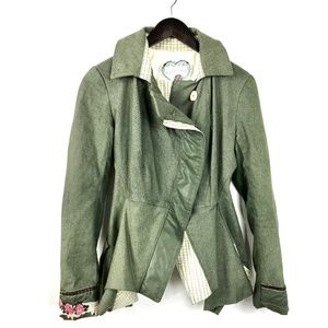 Olive Green Angels Never Die Jacket Size Medium